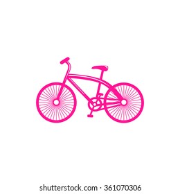 Bicycle icon on white background for web or application vector illustration 