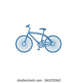 Bicycle icon on white background for web or application vector illustration 
