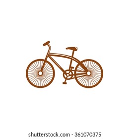 Bicycle icon on white background for web or application vector illustration 
