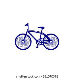 Bicycle icon on white background for web or application vector illustration 