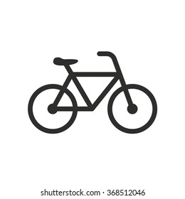Значок велосипеда на белом фоне. Векторная иллюстрация.