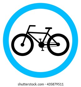 Bicycle icon on white background. Vector illustration.