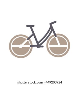 Bicycle icon on white background. Vector illustration.