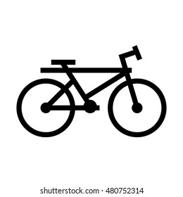 Bicycle icon on white background. Vector illustration