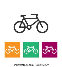 Bicycle icon on white background. Vector illustration.