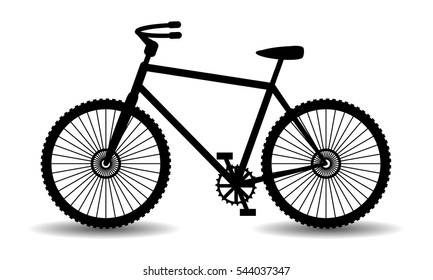 Bicycle icon on white background. Vector illustration.