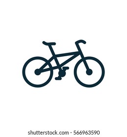 bicycle icon on white background