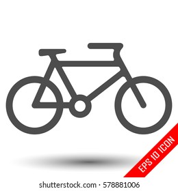 Bicycle icon on white background. Vector illustration.