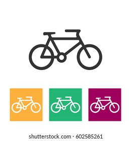 Bicycle icon on white background. Vector illustration.