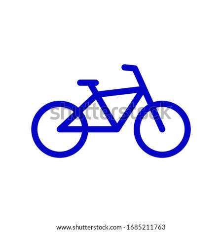 Bicycle icon on white background. Vector illustration.