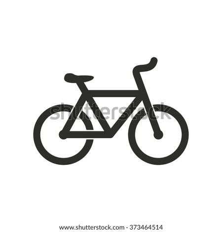 Bicycle  icon  on white background. Vector illustration.