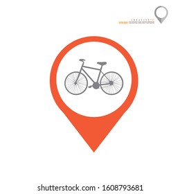 Bicycle icon on white background.vector illustration.