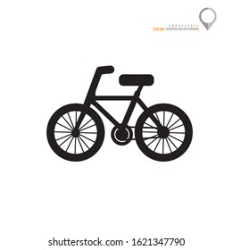 Bicycle icon on white background.vector illustration.