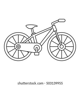 Bicycle icon. Outline illustration of bicycle vector icon for web design