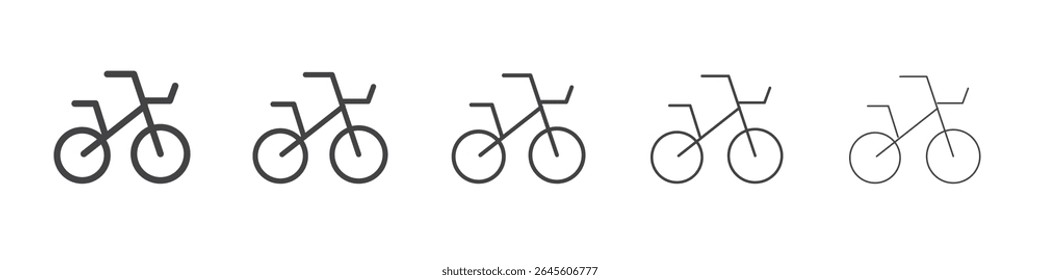 Ícone de bicicleta símbolo de vetor de ilustração de contorno