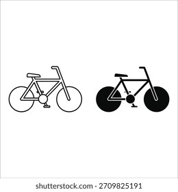 Contorno do ícone da bicicleta e transporte de bicicleta de preenchimento sólido