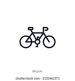 Bicycle icon. Outline style icon design isolated on white background