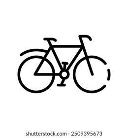 bicycle icon. Outline style design isolated on white background