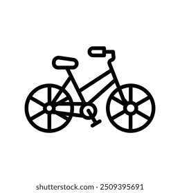 bicycle icon. Outline style design isolated on white background
