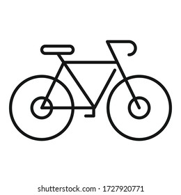 Bicycle icon. Outline bicycle vector icon for web design isolated on white background
