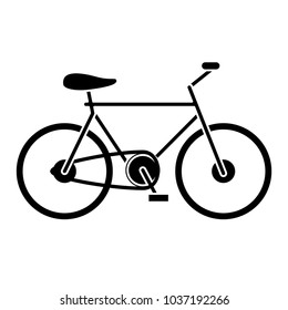 bicycle icon over white background, vector illustration