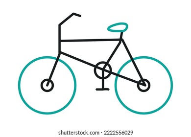 icono de bicicleta sobre fondo blanco