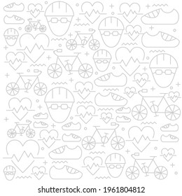 Bicycle icon pattern design. Easy to edit with vector file. Can use for your creative content. Especially about world bicycle day campaign.