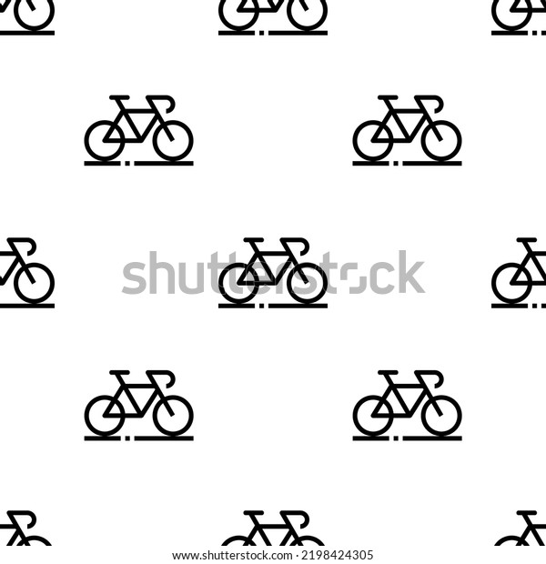 bicycle icon pattern. Seamless bicycle\
pattern on white\
background.