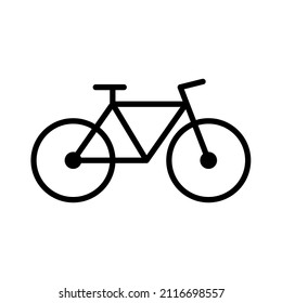 Bicycle icon. Pixel perfect, editable stroke