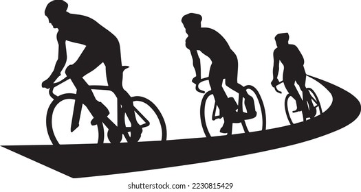 Bicycle icon. Bicycle race symbol. Cycling race flat icon. Cyclist sign. Road Cyclist Silhouette. sports - Shutterstock ID 2230815429