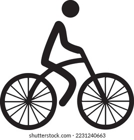 Bicycle icon. Bicycle race symbol. Cycling race flat icon. Cyclist sign. Road Cyclist Silhouette. sports
