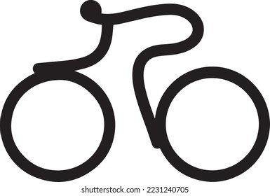 Bicycle icon. Bicycle race symbol. Cycling race flat icon. Cyclist sign. Road Cyclist Silhouette. sports