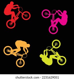 Bicycle icon. Bicycle race symbol. Cycling race flat icon. Cyclist sign. Road Cyclist Silhouette. sports