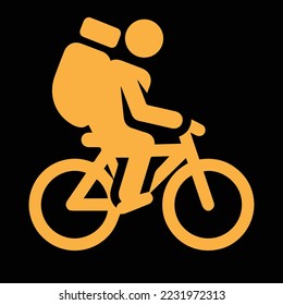 Bicycle icon. Bicycle race symbol. Cycling race flat icon. Cyclist sign. Road Cyclist Silhouette. sports