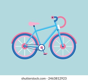 Bicycle icon. Bicycle race symbol. Cycling race flat icon. Cyclist sign. Road Cyclist Silhouette. sports