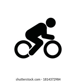 bicycle icon, riding a bicycle of cyclist
