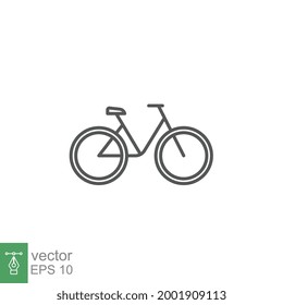 bicycle icon. Road Bike journey. Biking sport and travel suitable for holiday, trip, mobile, website, app and more. Line icon style, cycle, Vector illustration. Design on white background. EPS 10