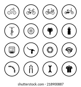 Bicycle icon set