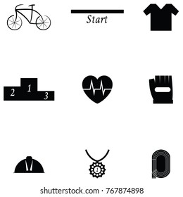 bicycle icon set