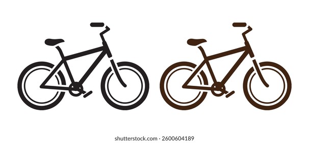 bicycle icon set isolated on white background.