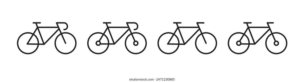 Fahrrad-Icon-Set. Vektorgrafik Symbol Bike.
