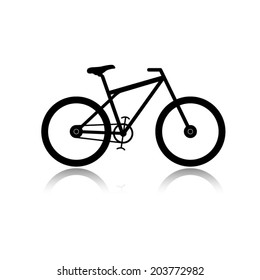 bicycle icon with shadow