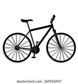 Bicycle icon  with shadow