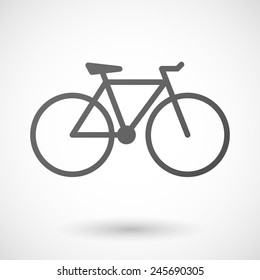 bicycle   icon with shadow on white background