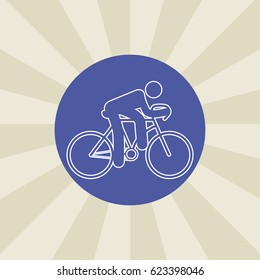 bicycle icon. sign design. gradient background