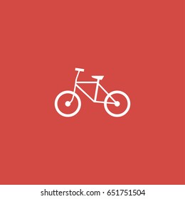 bicycle icon. sign design. red background