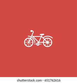 bicycle icon. sign design. red background