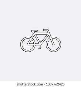 bicycle icon sign signifier vector