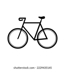 bicycle icon silhouette illustration, a simple flat design