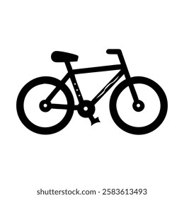 bicycle icon silhouette, on a white background vector